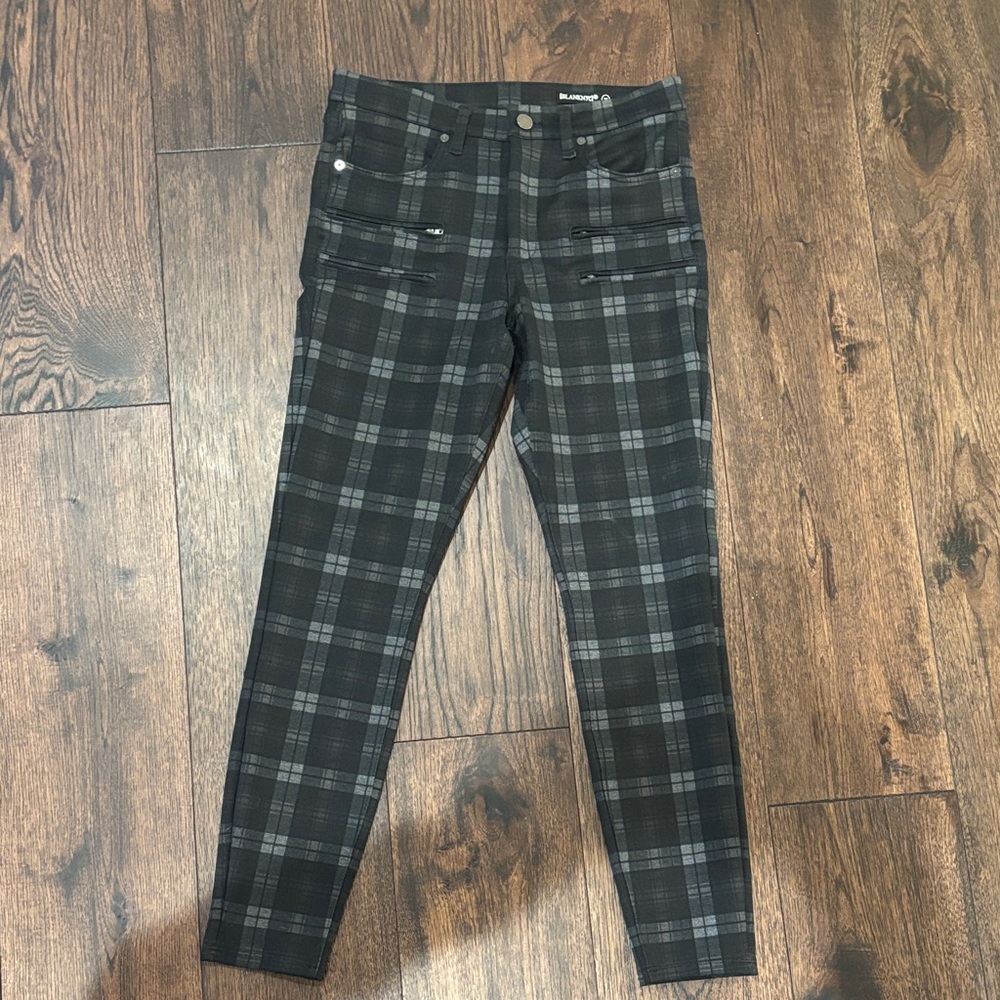 Black and Gray Plaid Pantsuits